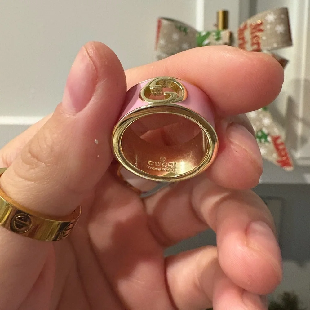 Gucci Pink and Gold Women's Ring - Picture 3 of 3